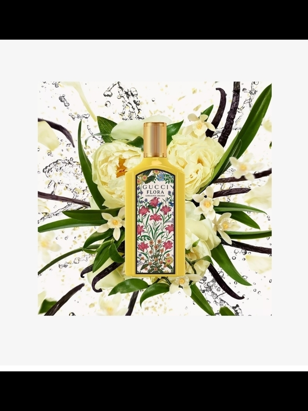 Gucci Flora Yellow Bottle with Floral Label